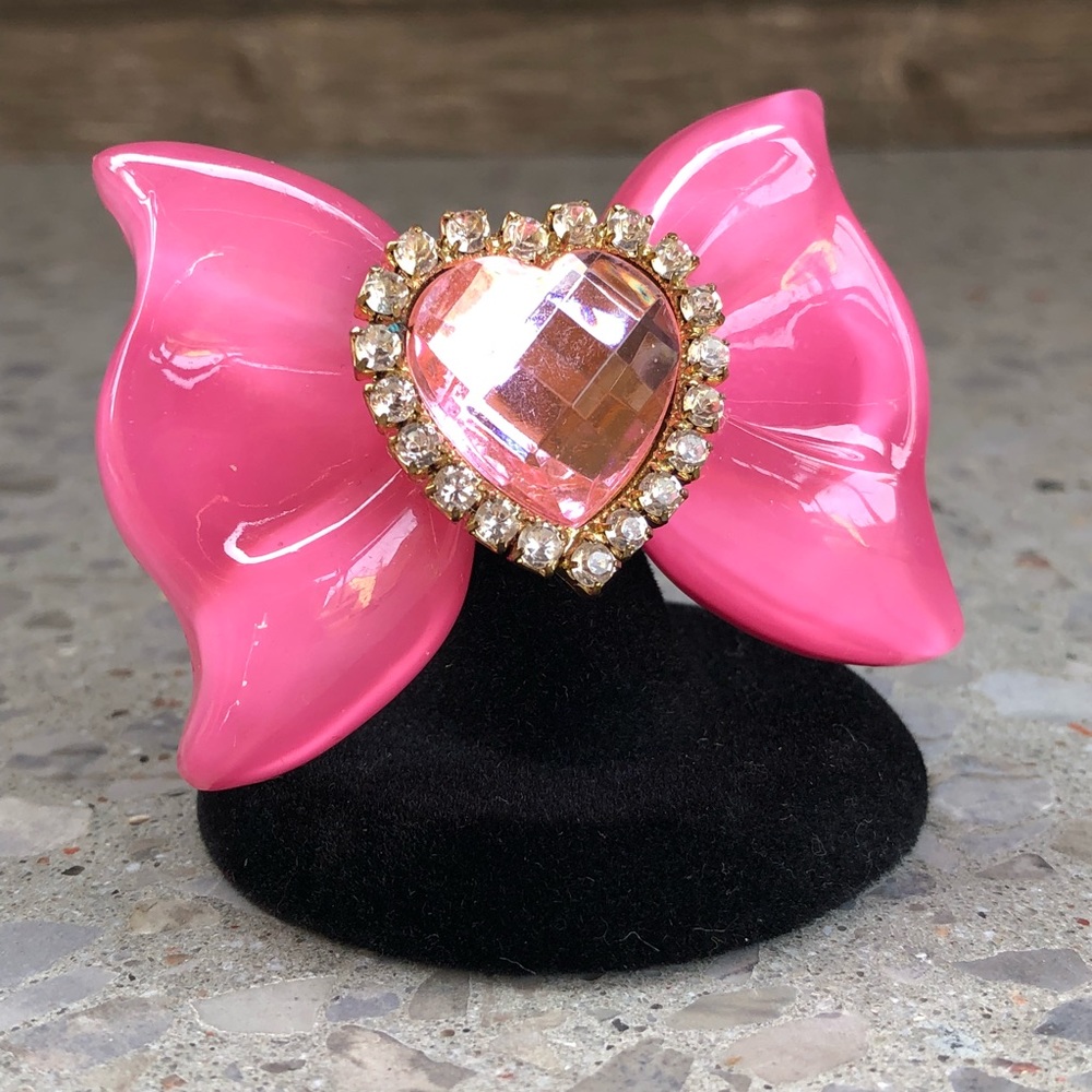 Pink Bow Ring - Adjustable